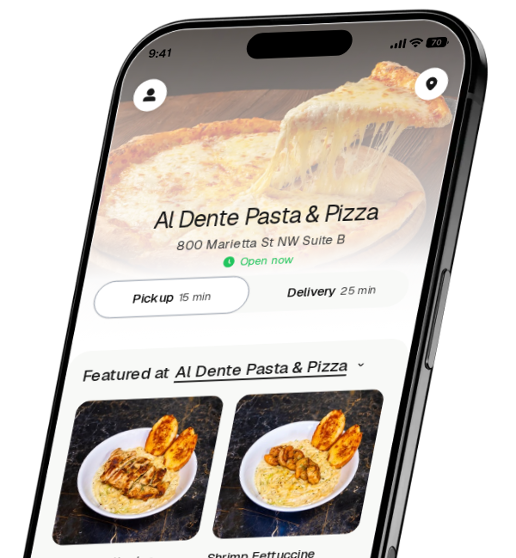 Al Dente Pasta & Pizza app preview