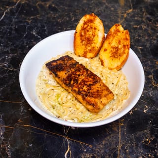 Salmon Fettucine Alfredo