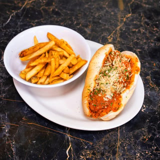 Meatball Parmigiana Sandwhich